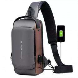 https://www.999shopbd.com/USB charging sport sling Anti-theft shoulder bag (brown shape ) 