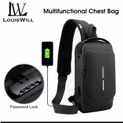 https://www.999shopbd.com/ USB charging sport sling Anti-theft shoulder bag (Black shape )